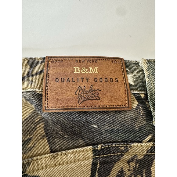 Bleecker & Mercer Shorts Mens Size‎ 40 Camouflage Distressed Denim Camo Y2K - Picture 6 of 10